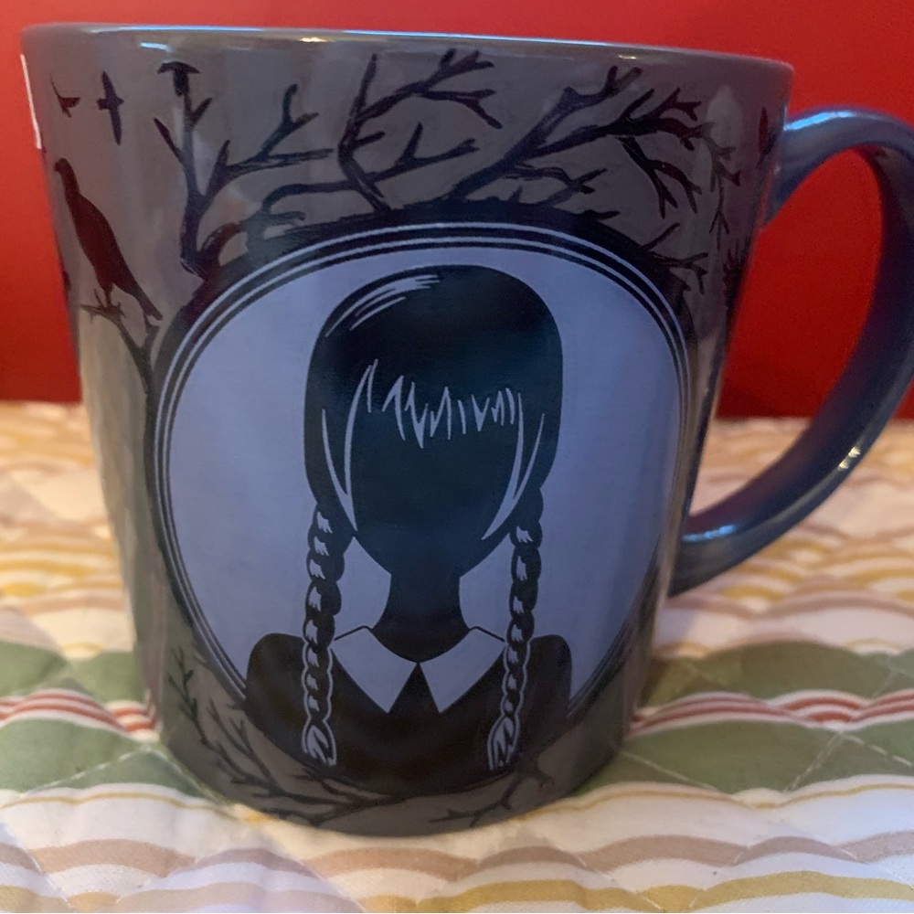 NEW Zak Designs Wednesday Addams & Enid Sinclair at Nevermore, Grey Mug, 15 oz